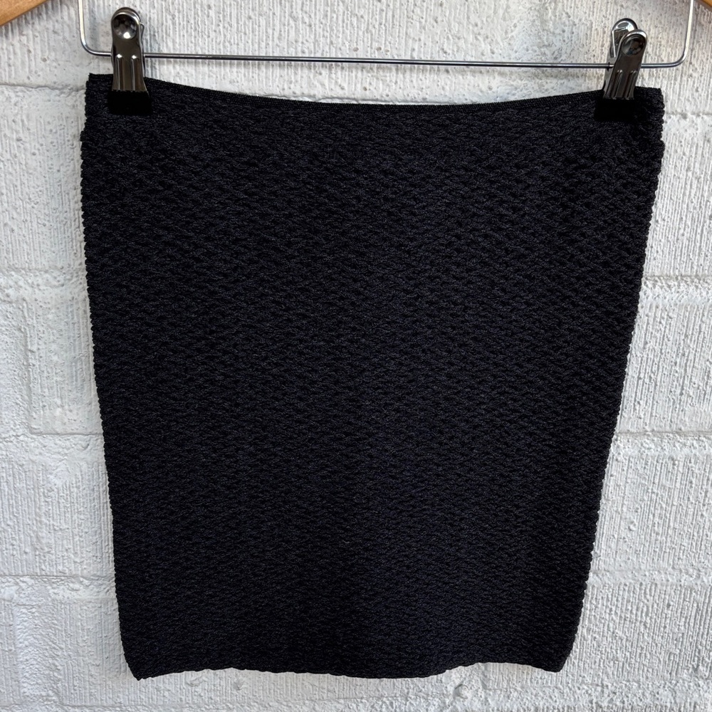 Emilio Cavallini Stretch Texture Black Women's Pencil Skirt sz OS